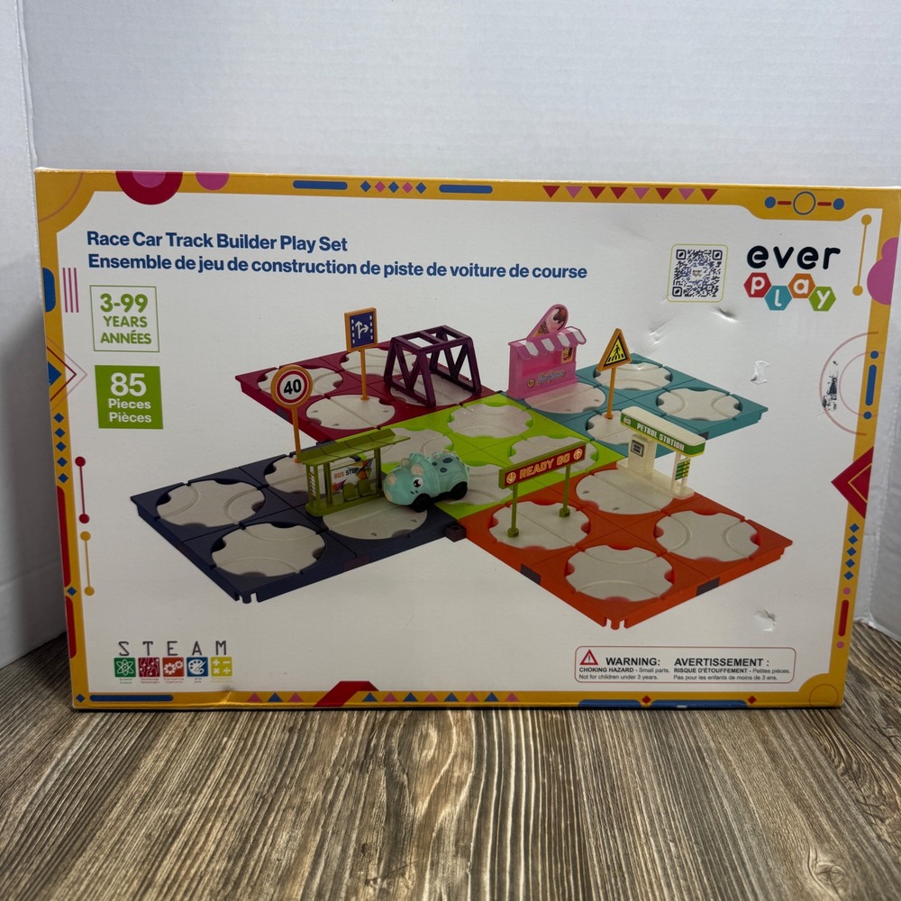 Ever Play Race Car‎ Track Builder Play Set Reversible Rotatable Tracks EPR22